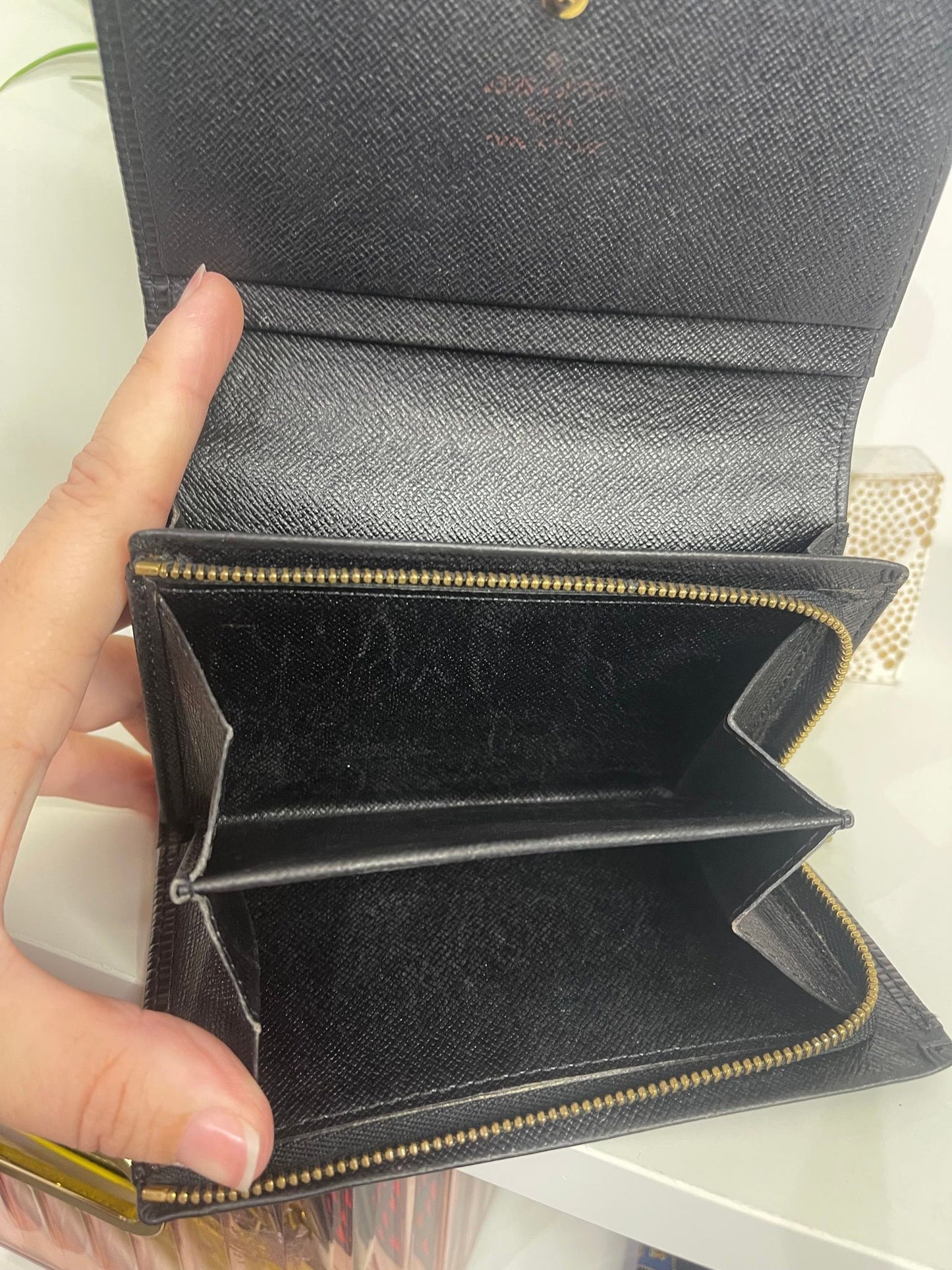 54. Louis Vuitton Black Epi Tressor Wallet