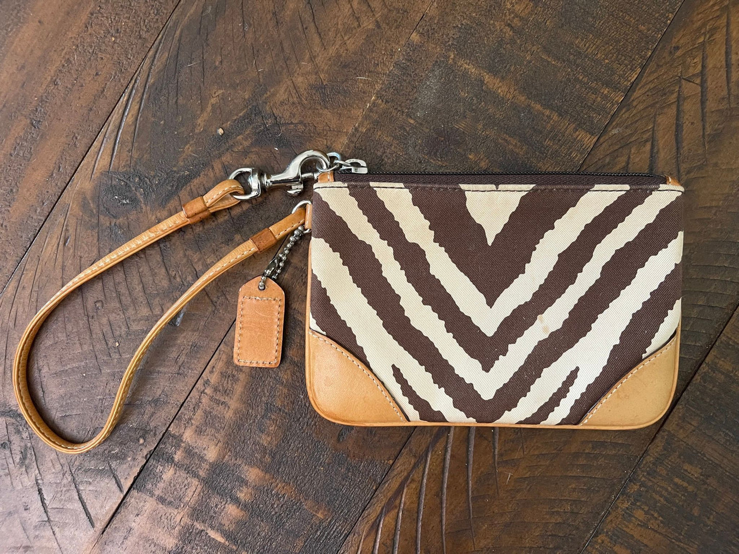 Coach Zebra Print Wristlet