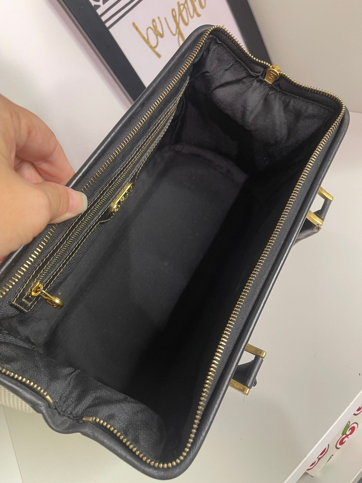 18. Fendi Pequin Boston Bag