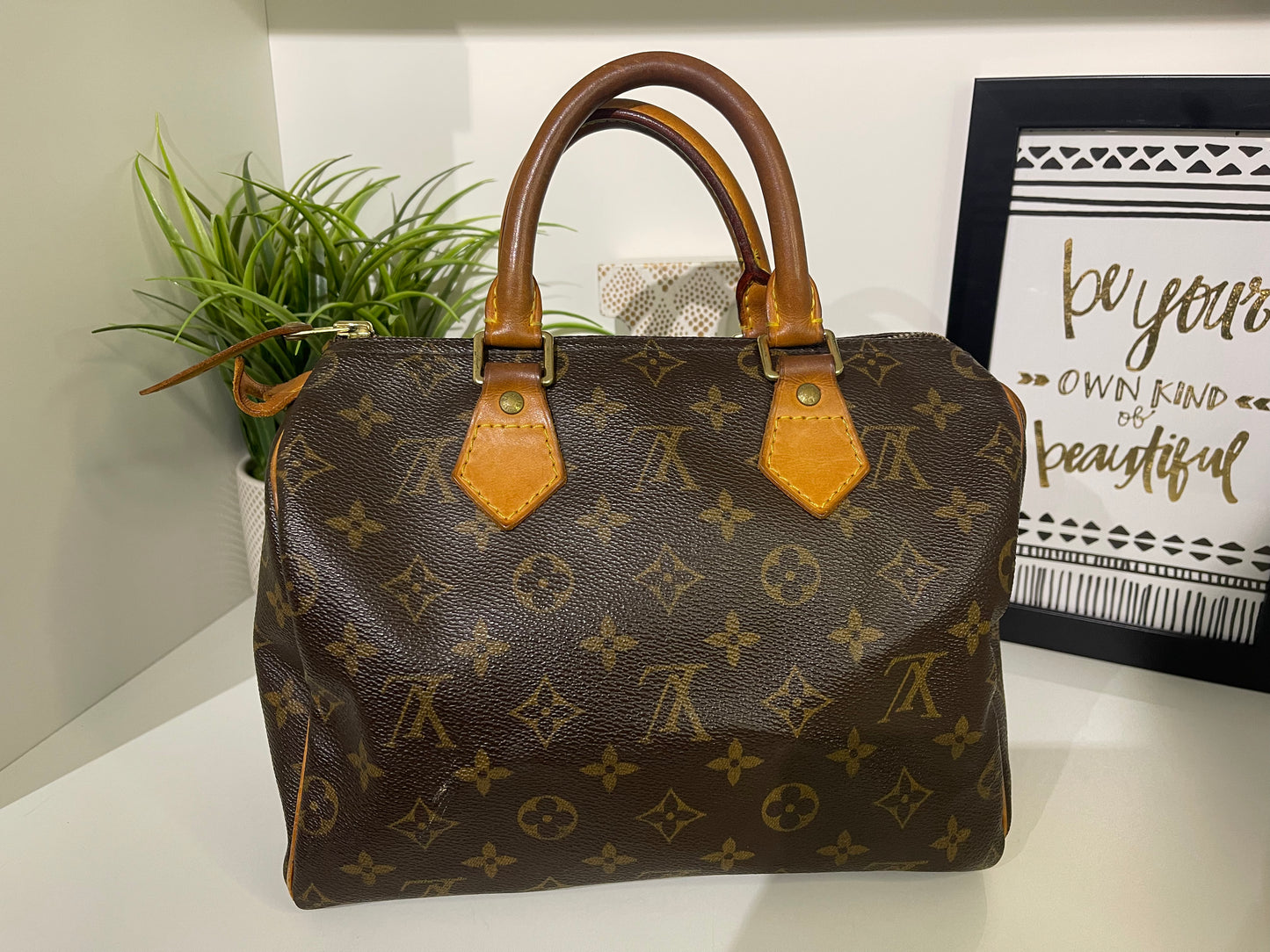 Louis Vuitton Monogram Speedy 25 Includes Lock and Key