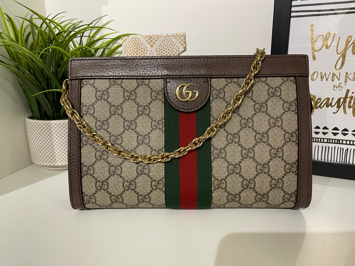 Gucci Supreme Ophidia Chain Shoulder Bag