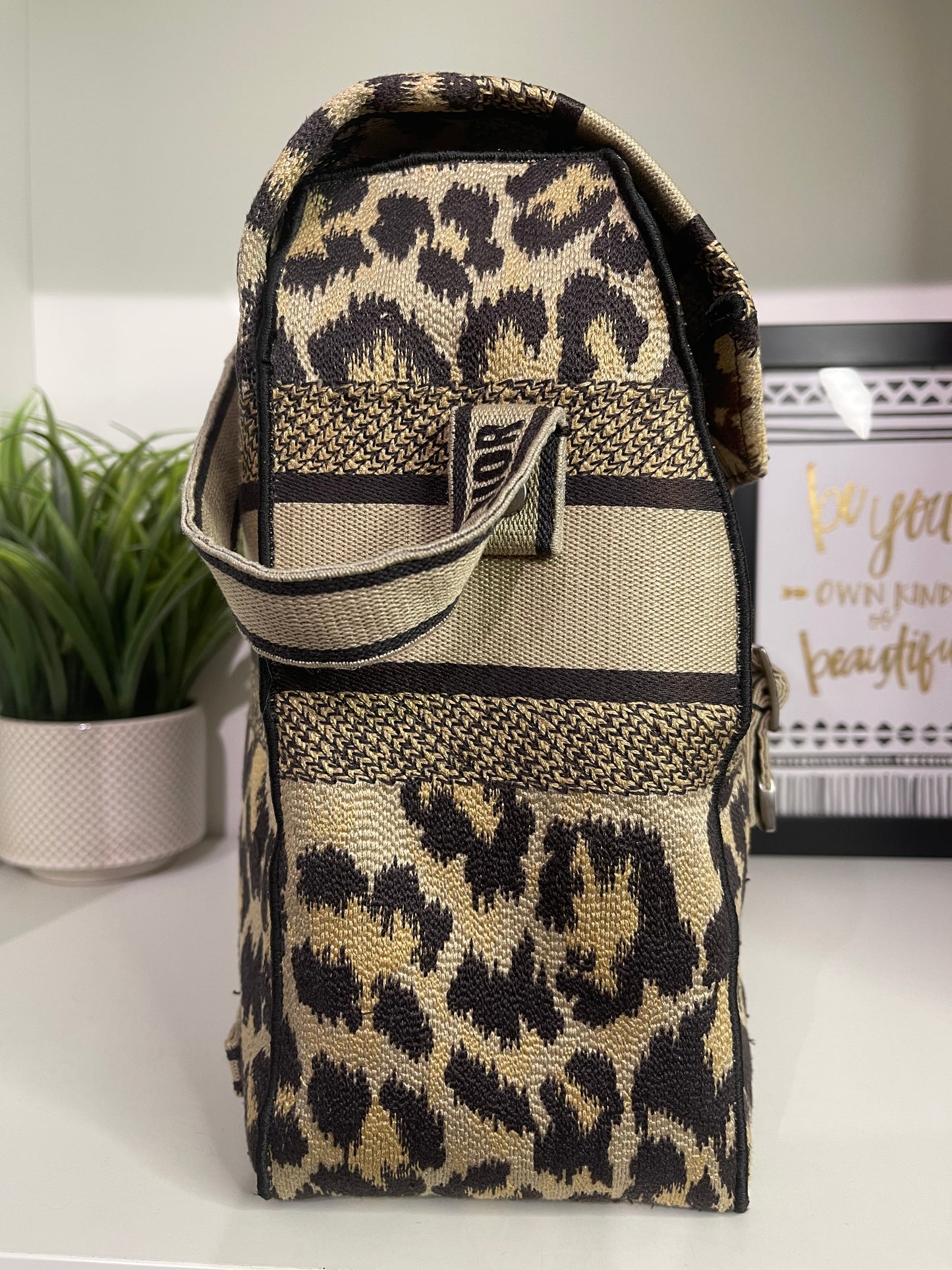 10. Christian Dior Cheetah Print Messenger Bag