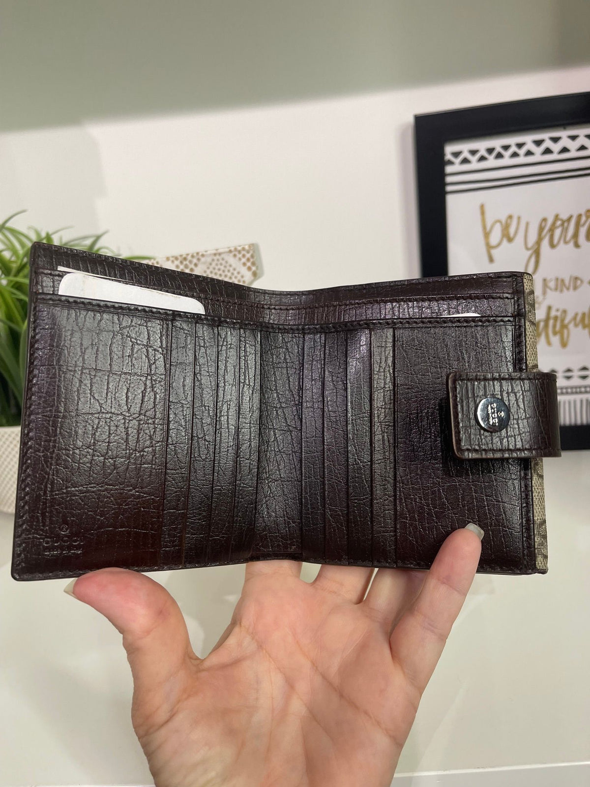 86. Gucci Supreme Compact Wallet