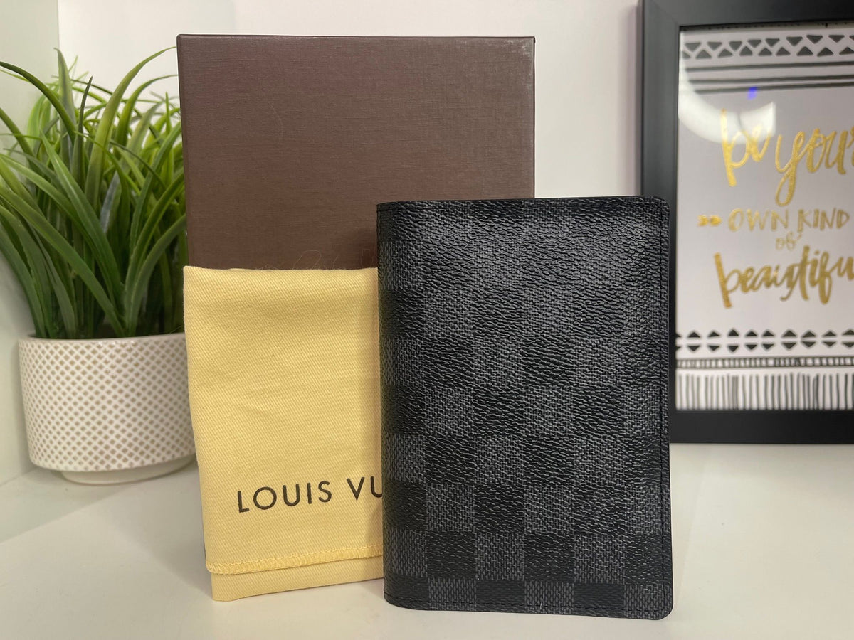 56. Louis Vuitton Damier Graphite Passport Cover