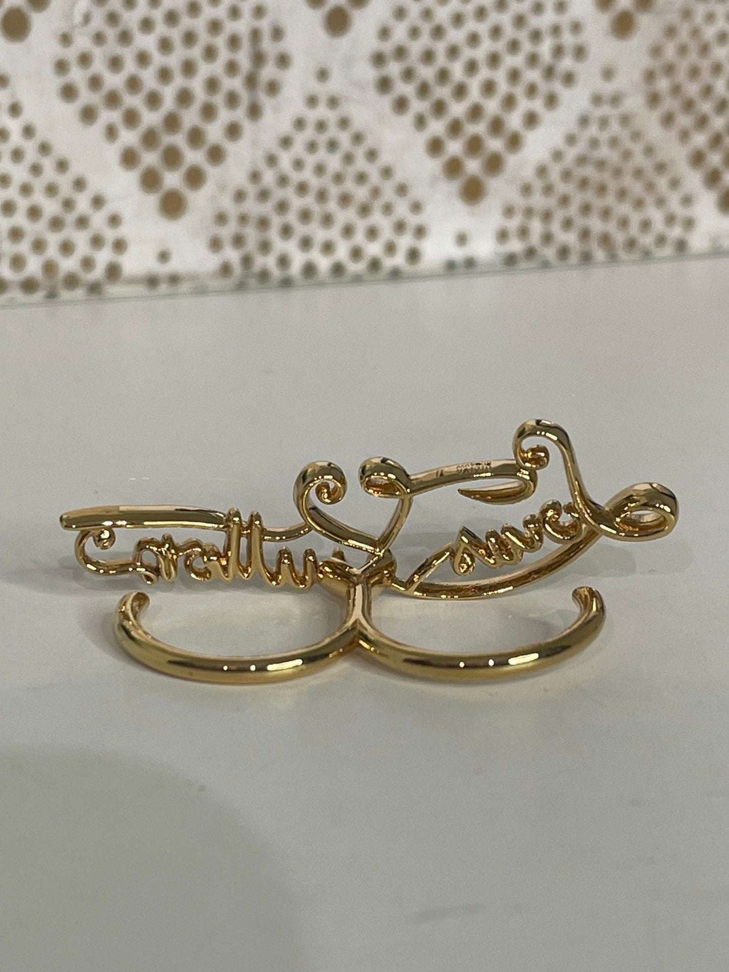 17. Louis Vuitton Love Affair Double Finger Ring