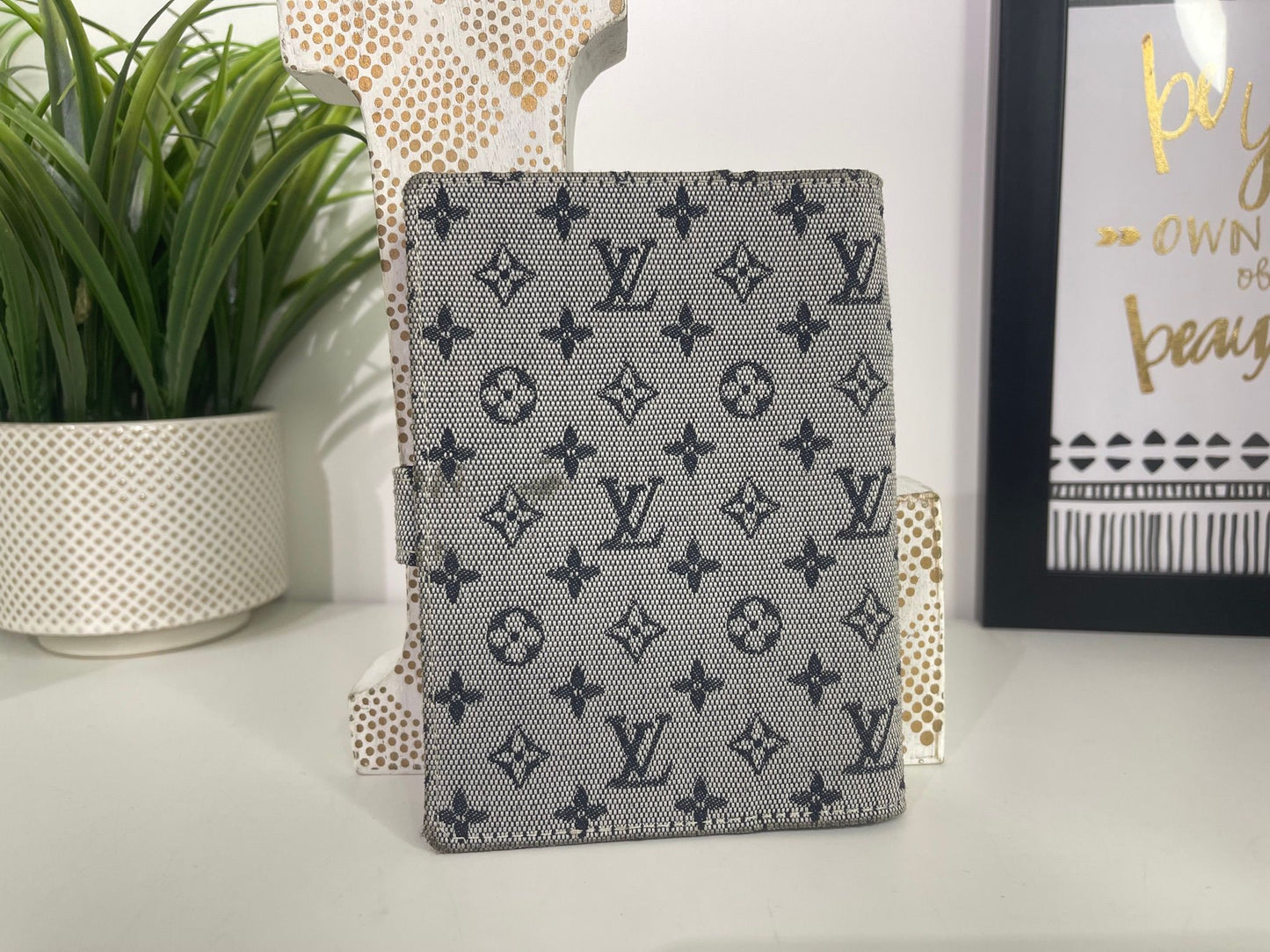 4. Louis Vuitton Blue Mini Lin Agenda PM