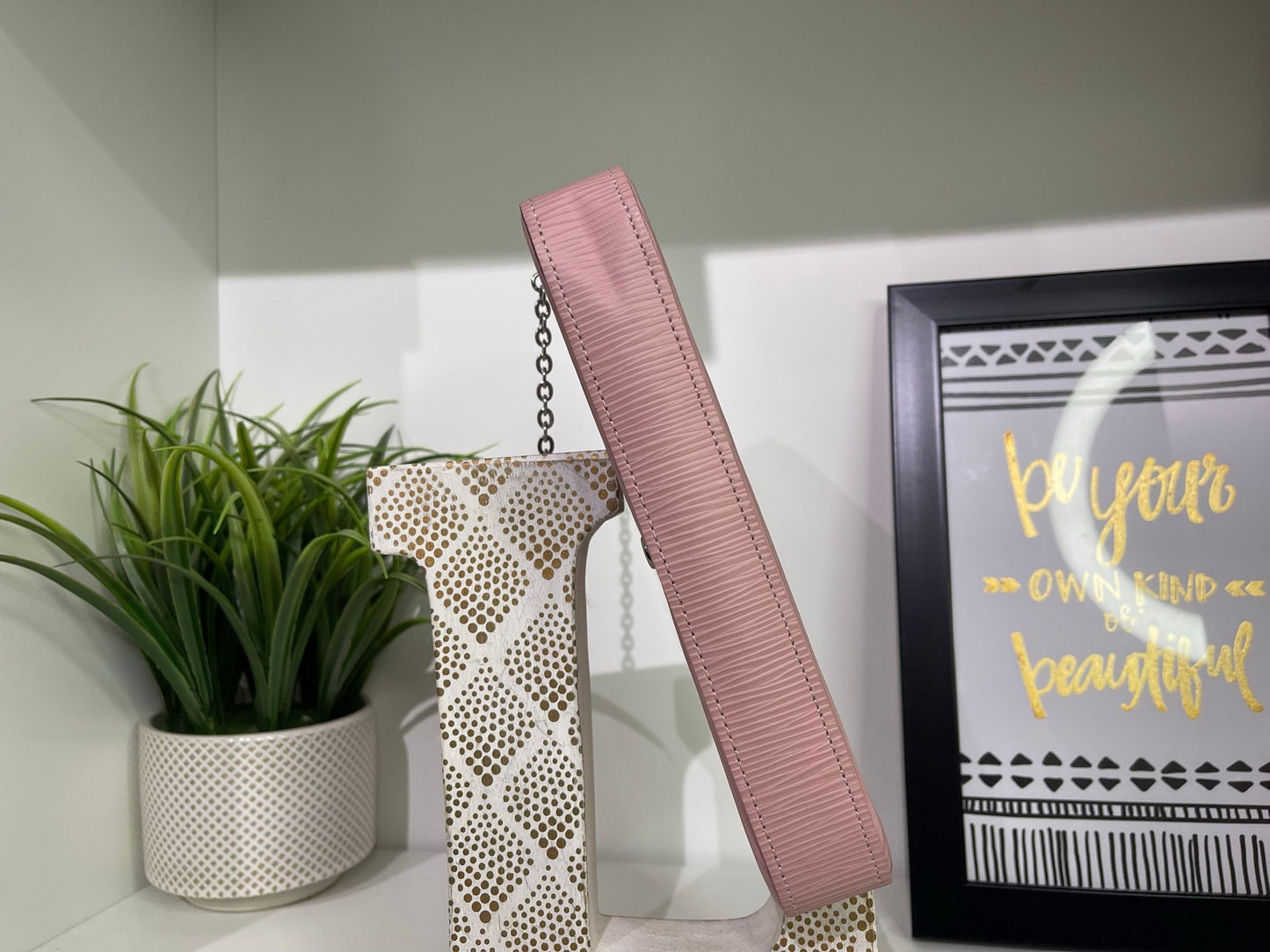 111. Louis Vuitton Pink Epi Felicie Pouchette