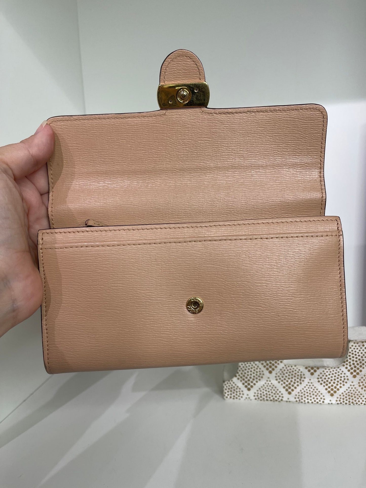 Gucci Interlocking GG Beige Long Wallet
