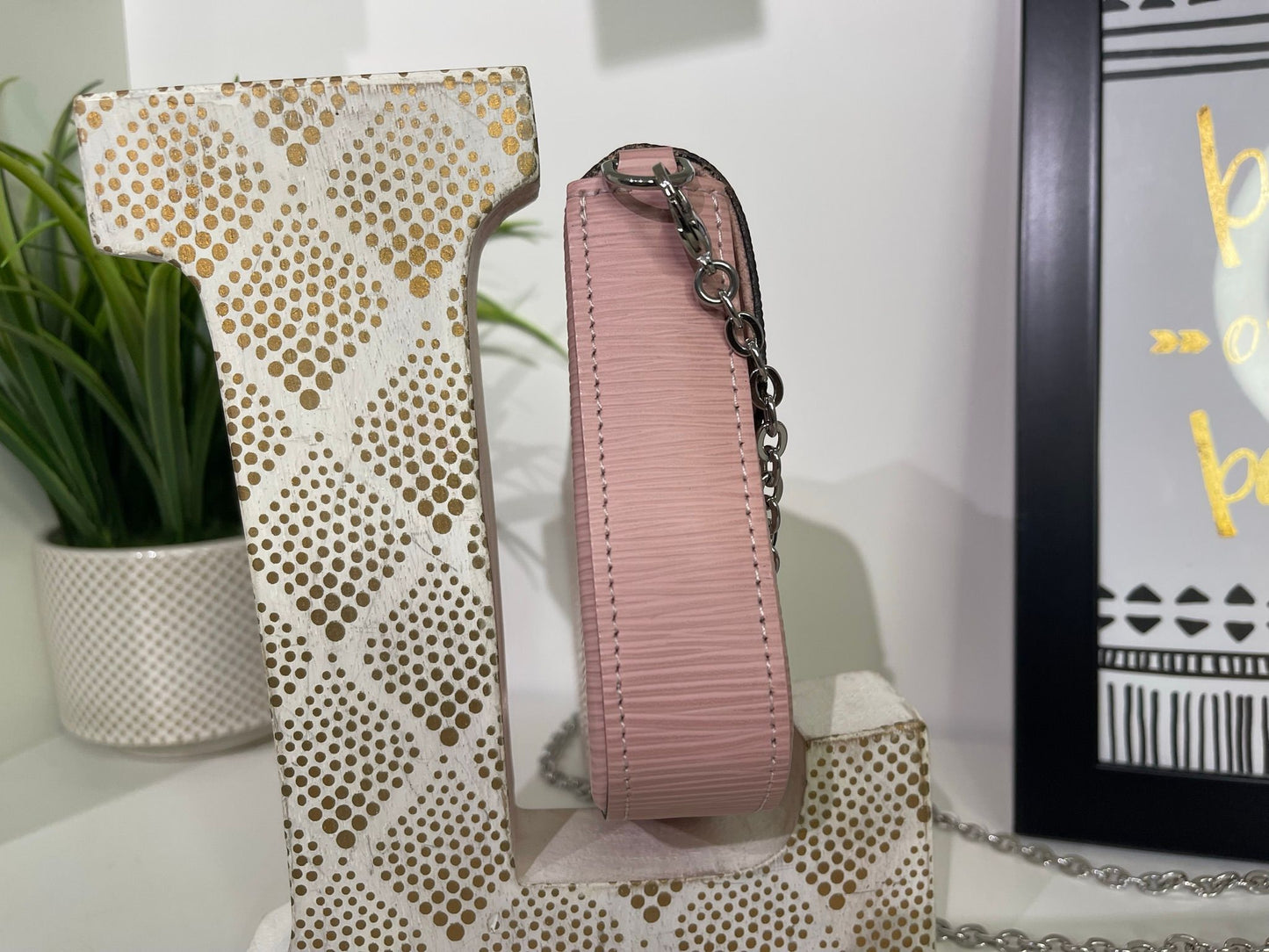 111. Louis Vuitton Pink Epi Felicie Pouchette