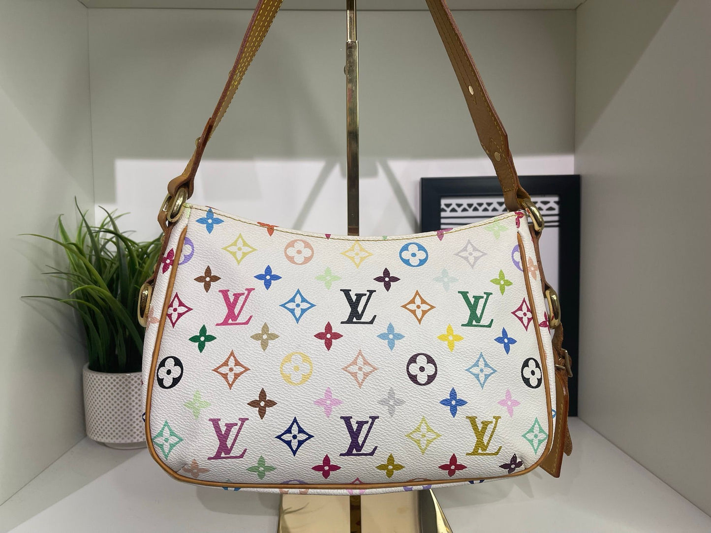 3. Louis Vuitton White Multicolor Takashi Murakami Lodge PM