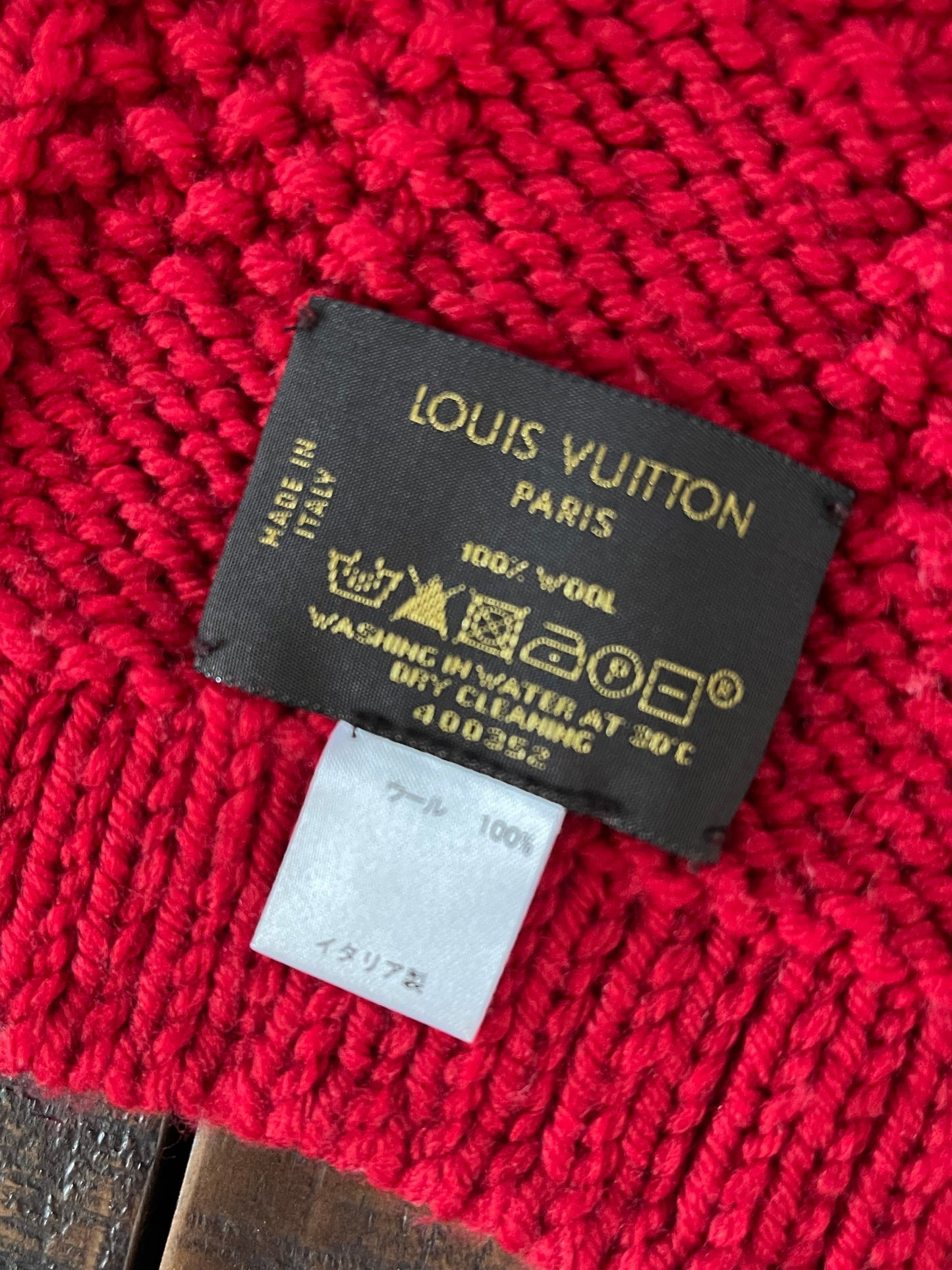 145. Louis Vuitton Red Scarf
