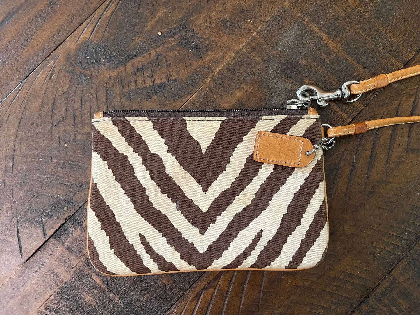 Coach Zebra Print Wristlet
