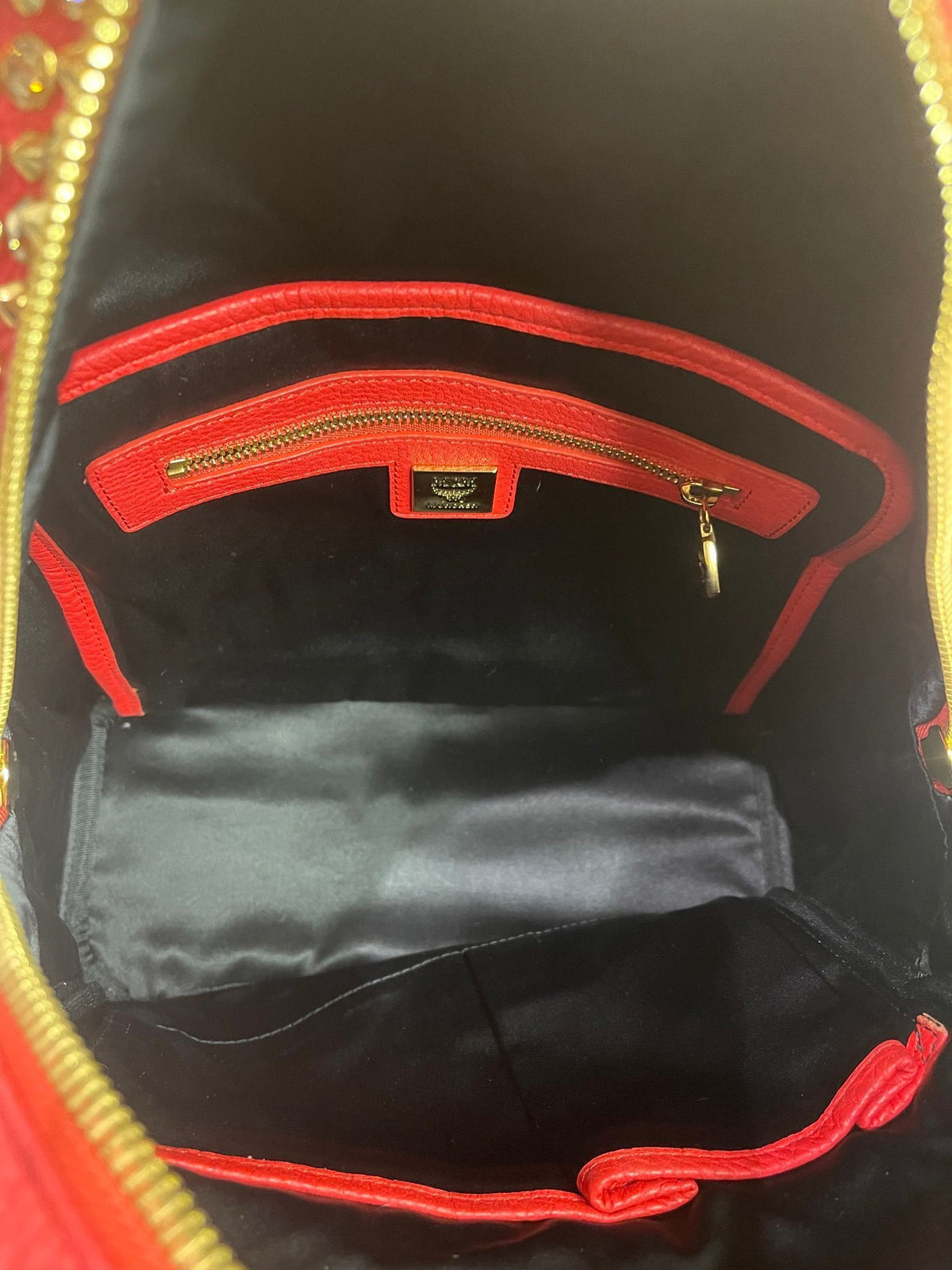 4. MCM Crystal Studded Backpack