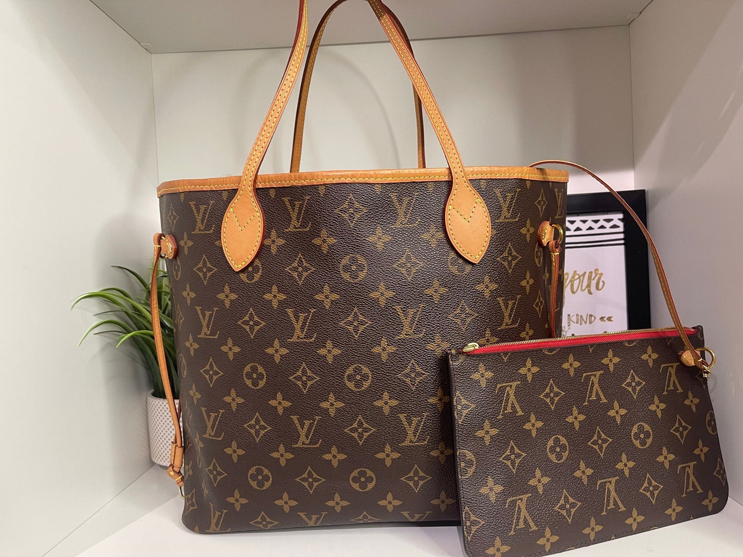 106. Louis Vuitton Monogram Neverfull MM w/ Pouch