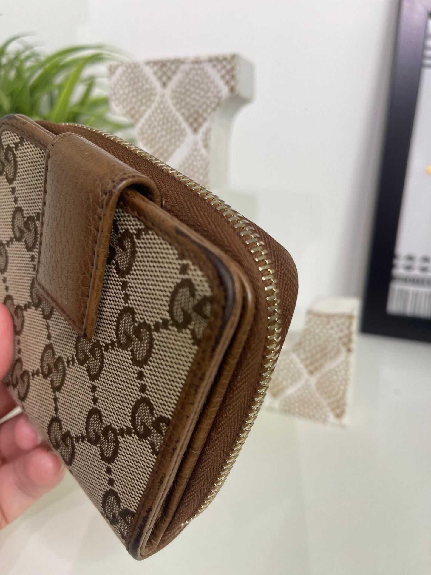 Gucci Canvas Compact Wallet