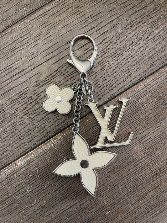 22. Louis Vuitton Ivory Fleur D’Epi Bag Charm