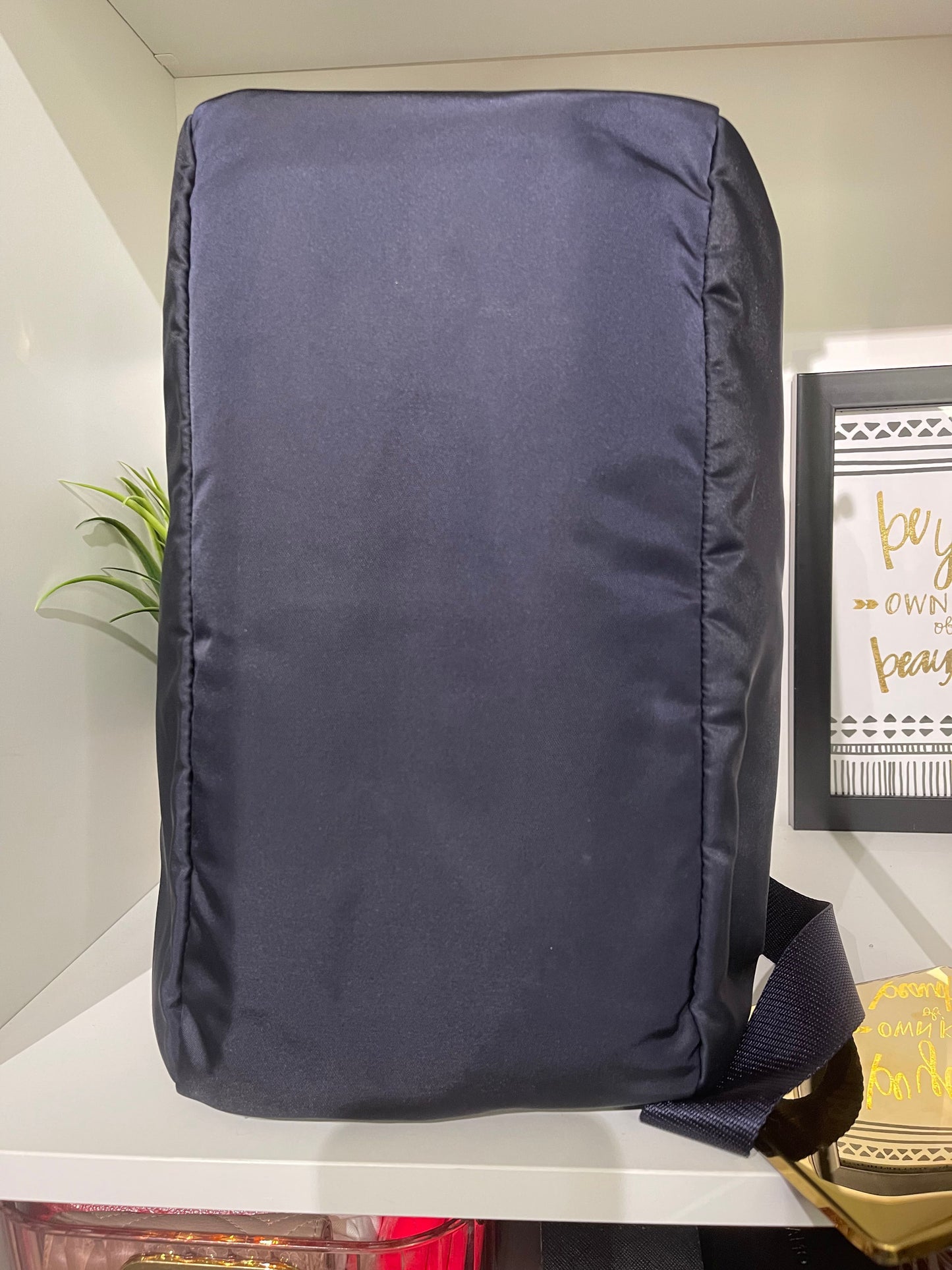 47. Prada Navy Nylon Tote Bag