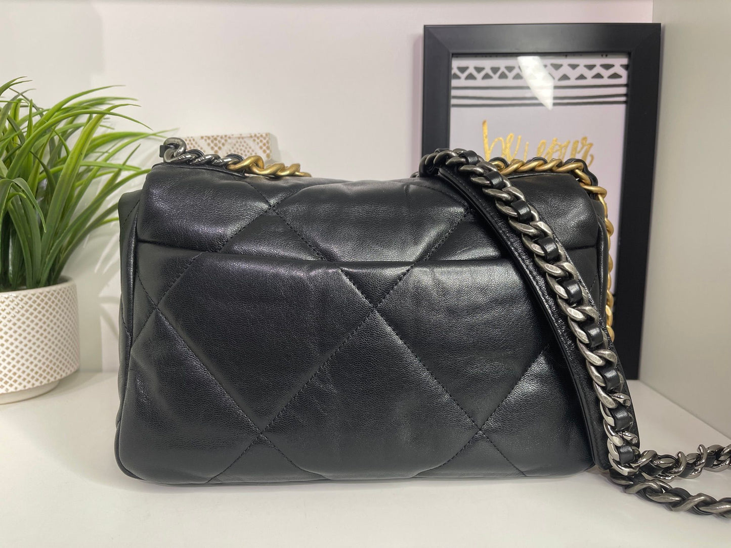 35. Chanel 19 Black Small Shoulder Bag