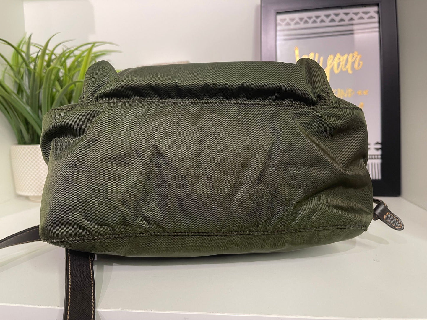 39. Prada Green Nylon Crossbody Bag