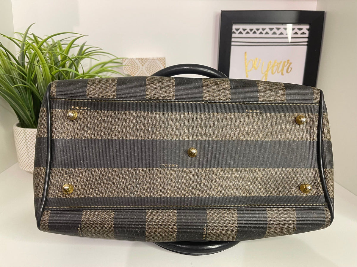 18. Fendi Pequin Boston Bag