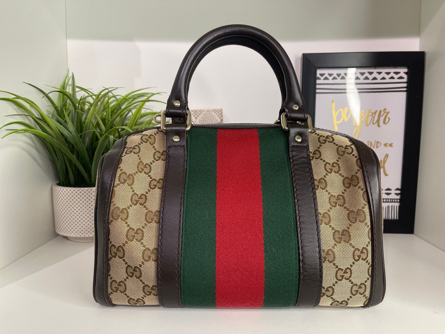 38. Gucci Sherry Line Boston 25 w/ Strap