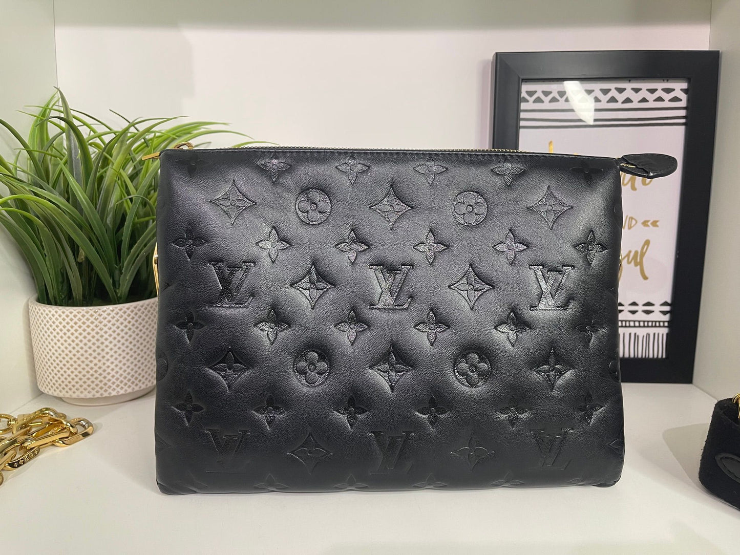 24. Louis Vuitton Black Coussin PM