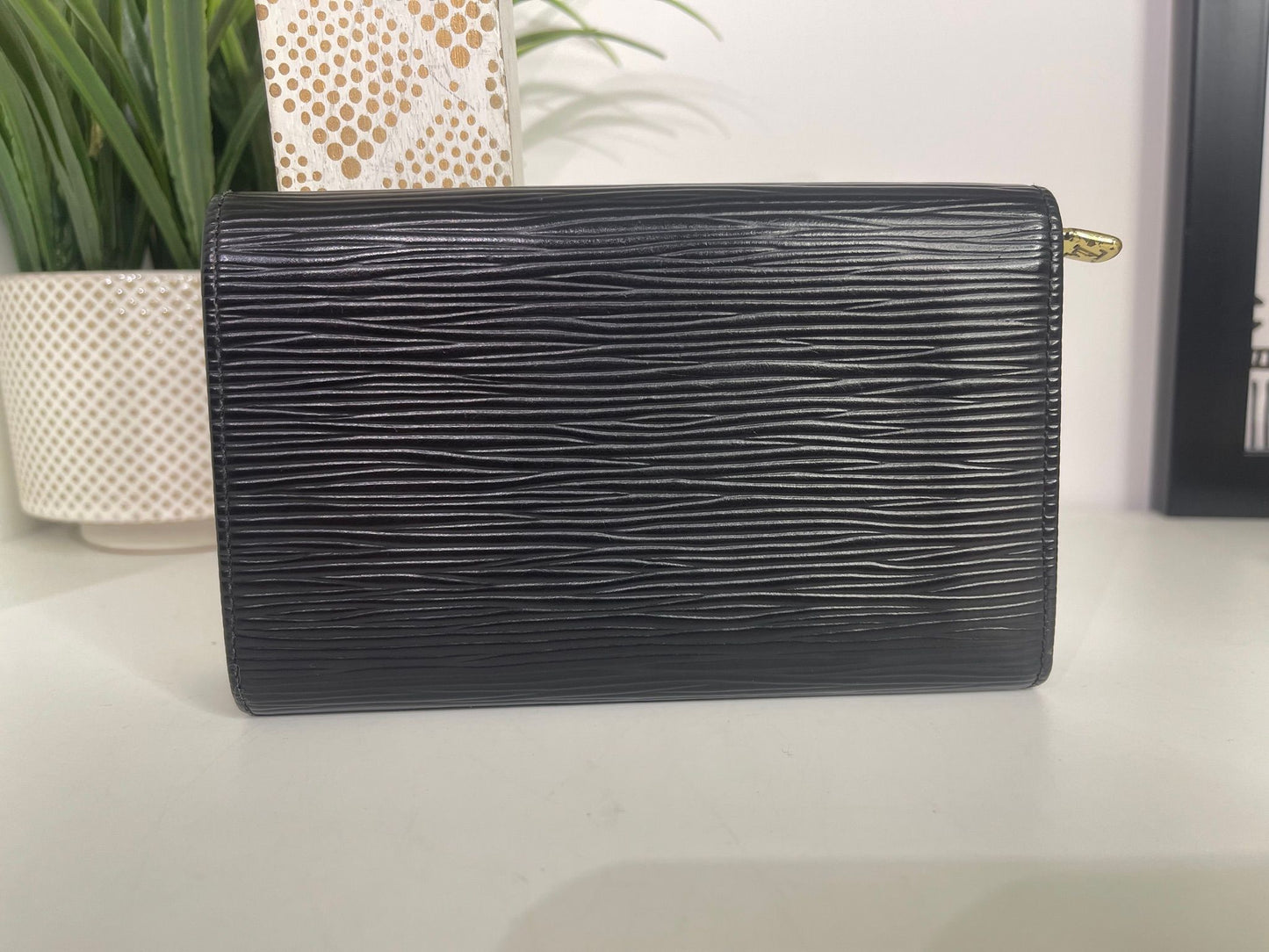 54. Louis Vuitton Black Epi Tressor Wallet
