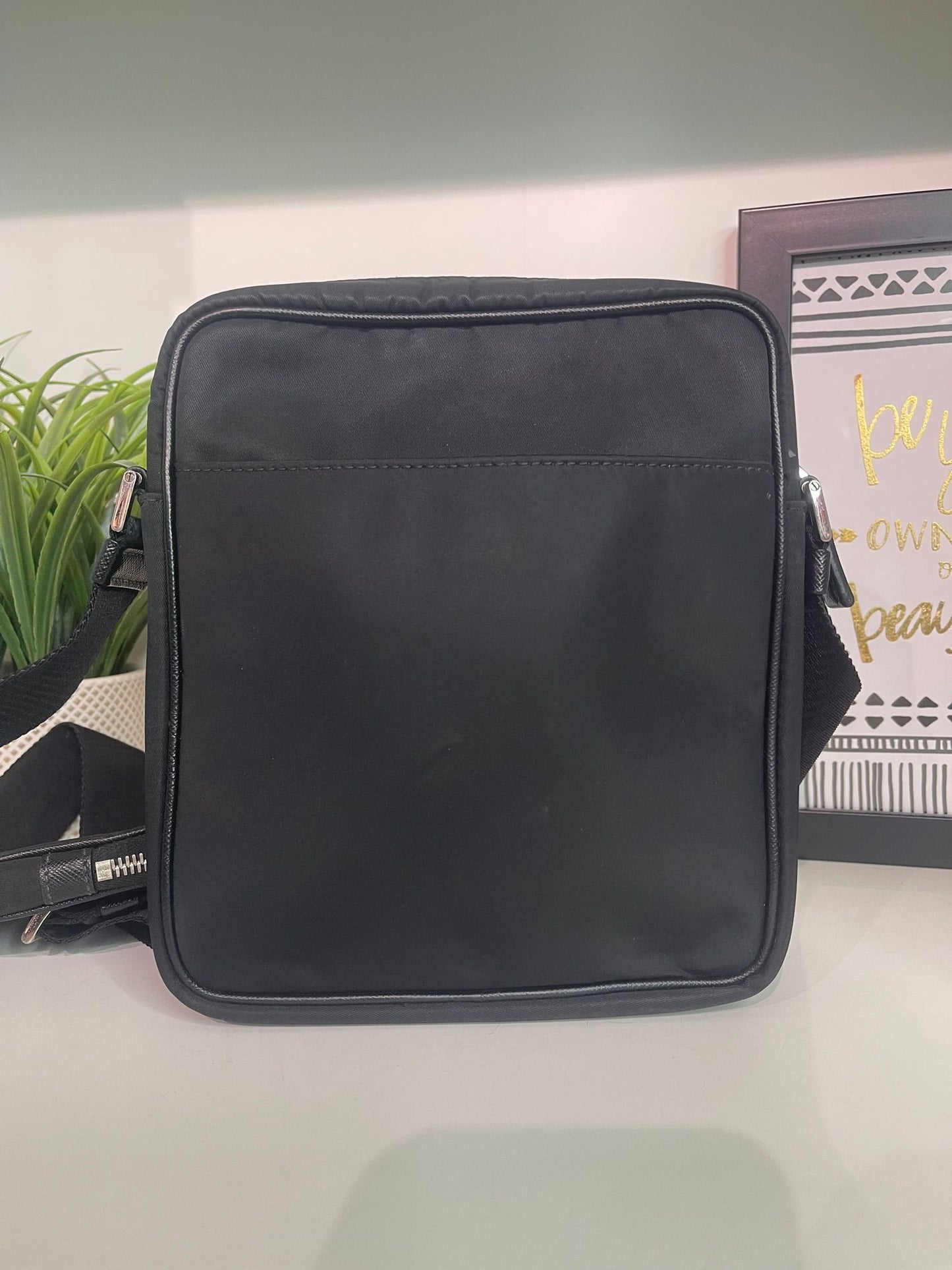 26. Prada Black/Yellow Nylon Crossbody