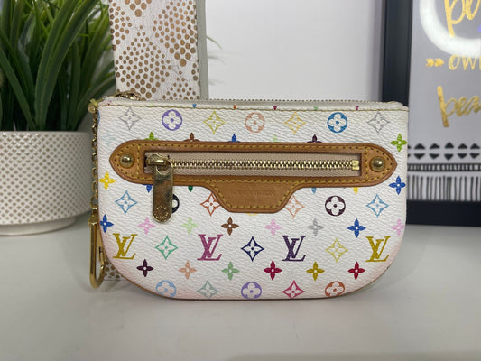 27. Louis Vuitton Takashi Murakami White Multicolor Key Cles MM