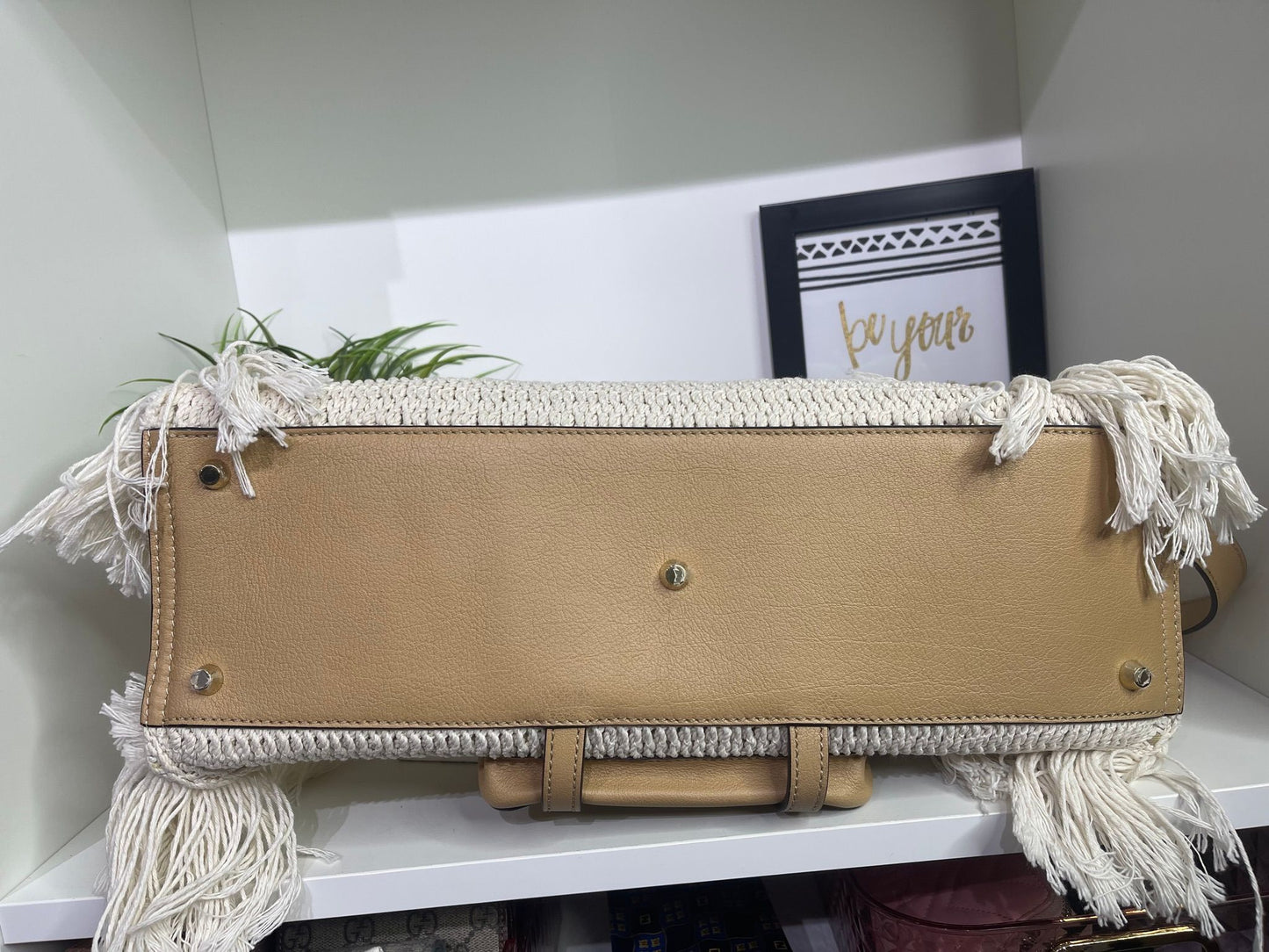 38. Chloe Edith Fringe Medium Day Bag