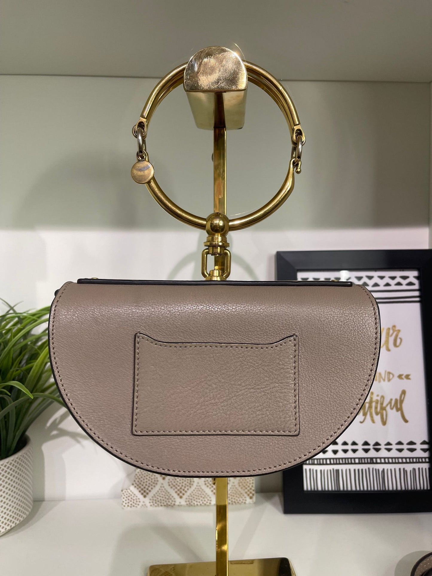 41. Chloe Nile Bracelet Bag (Greige)