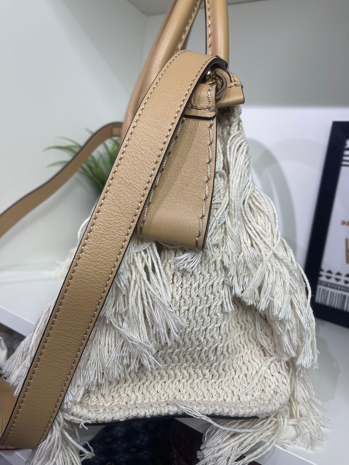 38. Chloe Edith Fringe Medium Day Bag