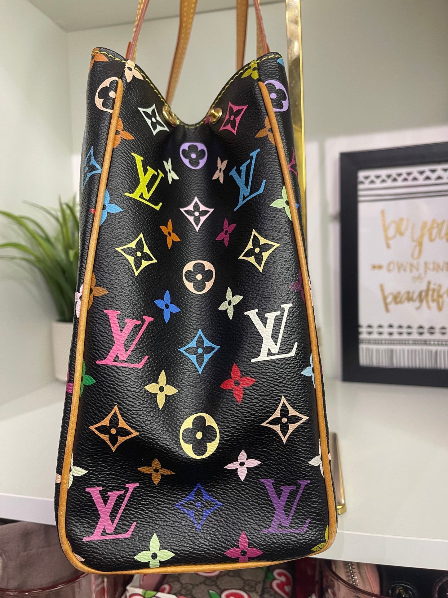23. Louis Vuitton Black Multicolor Aurelia