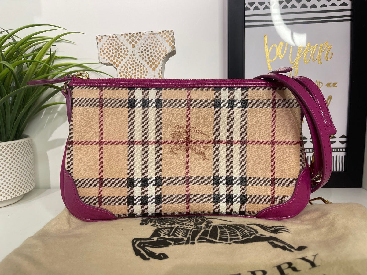 62. Burberry Haymarket Peyton Crossbody