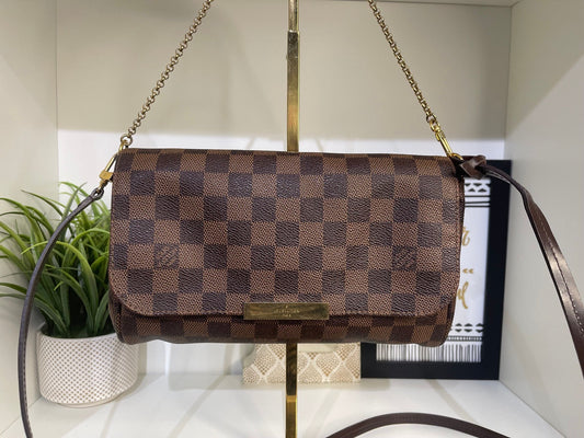 4. Louis Vuitton Damier Ebene Favorite MM