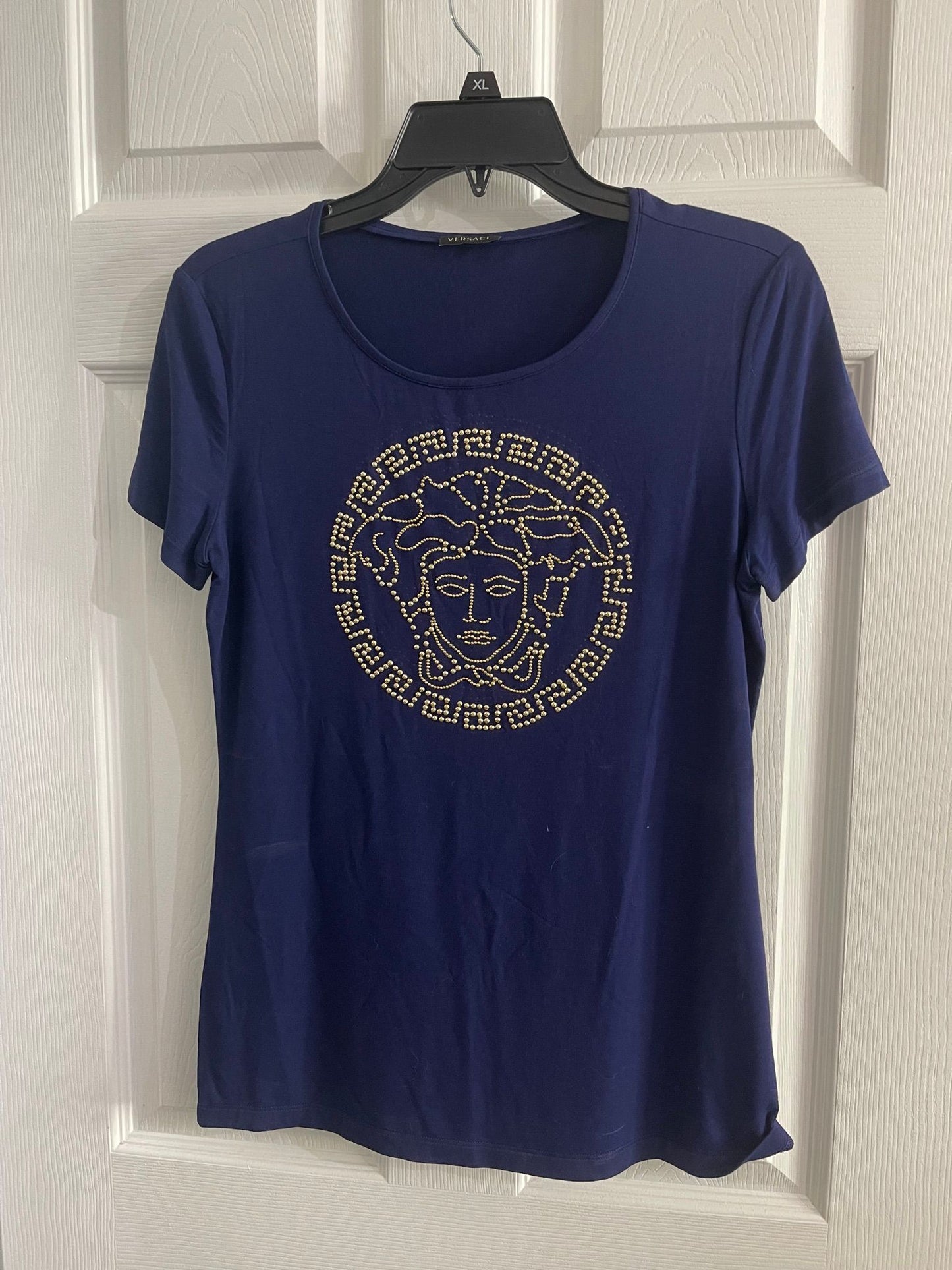 110. Versace Blue Medusa T Shirt