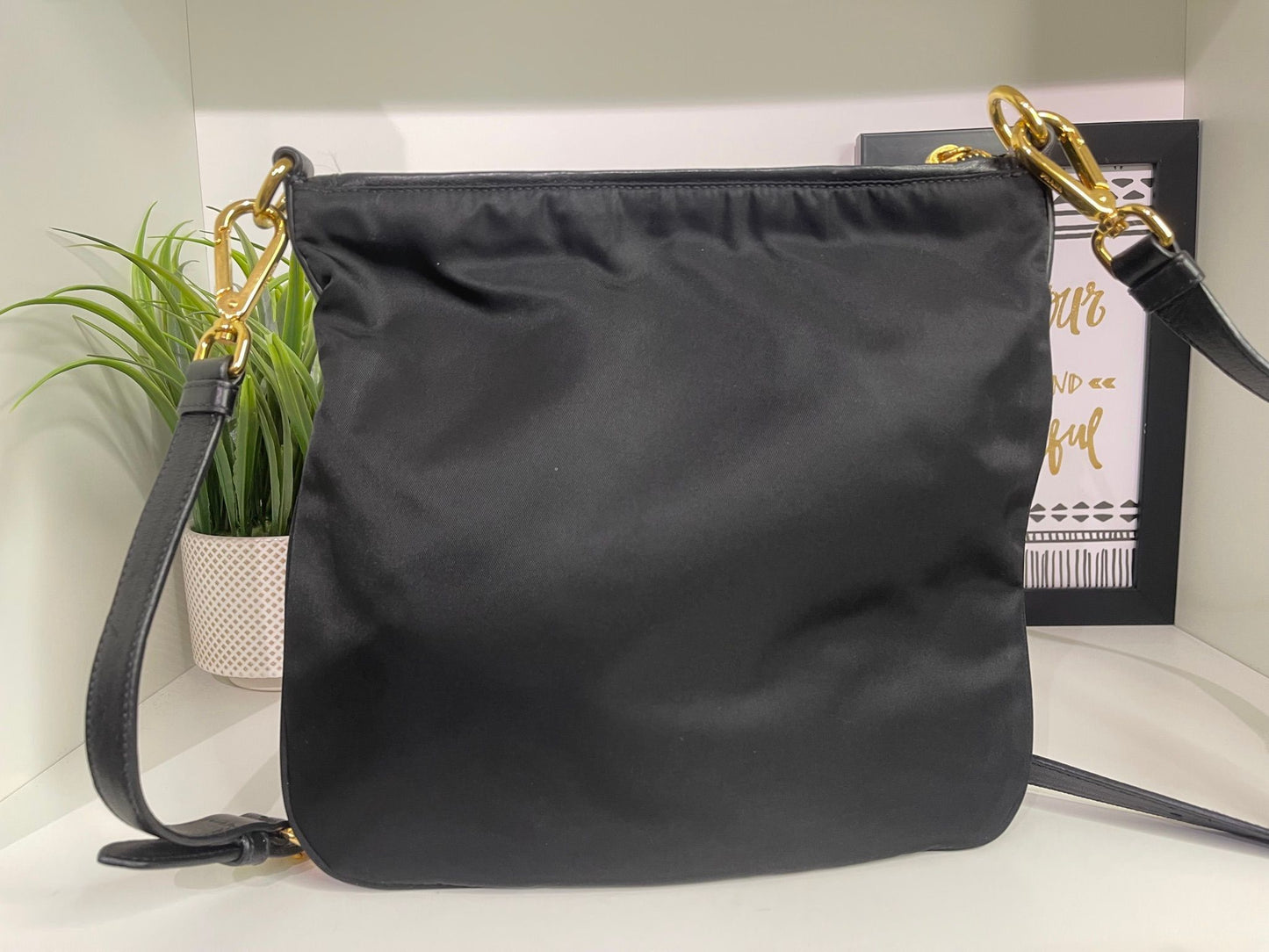 48. Prada Black Nylon Crossbody Messenger