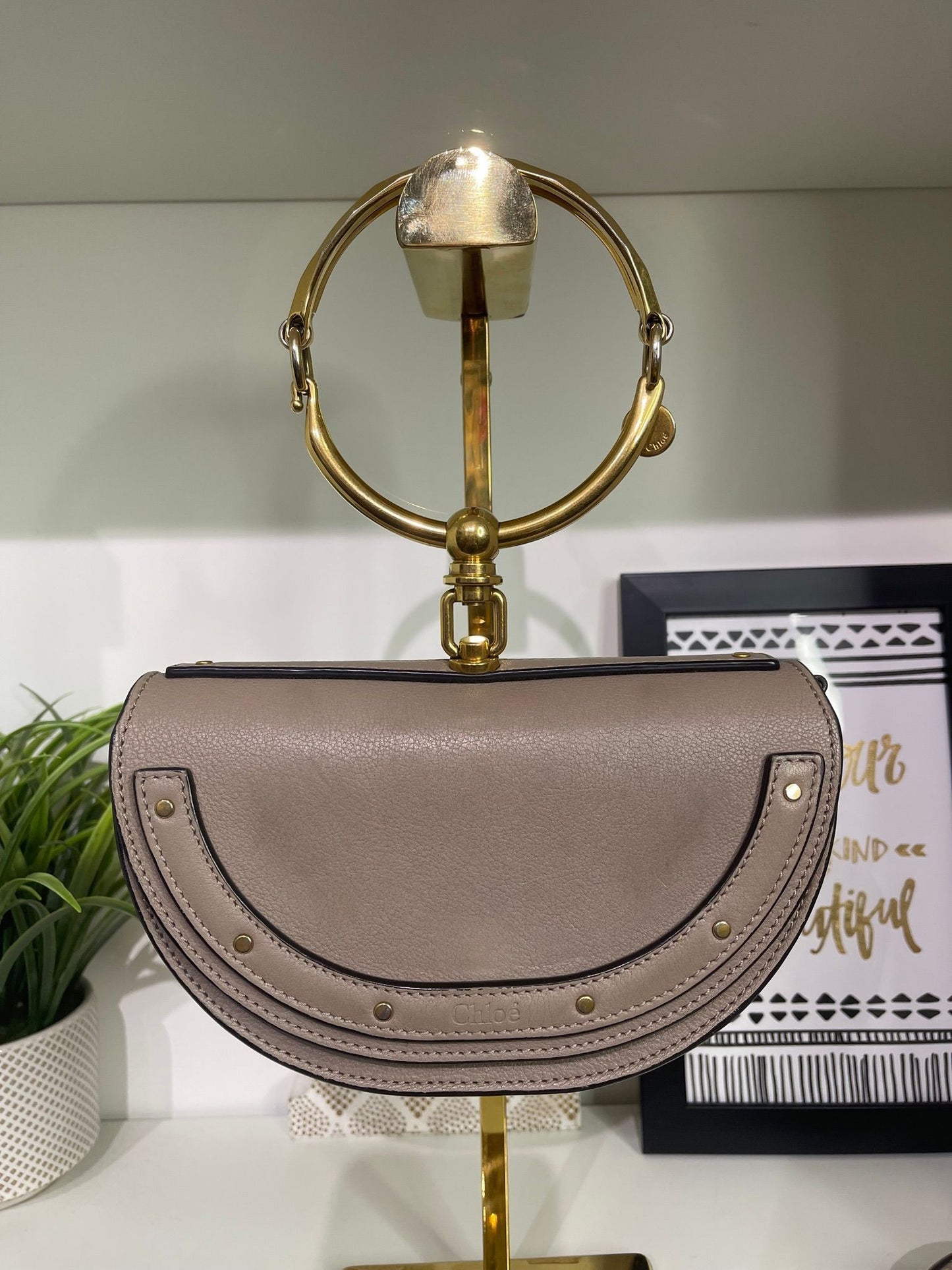 41. Chloe Nile Bracelet Bag (Greige)