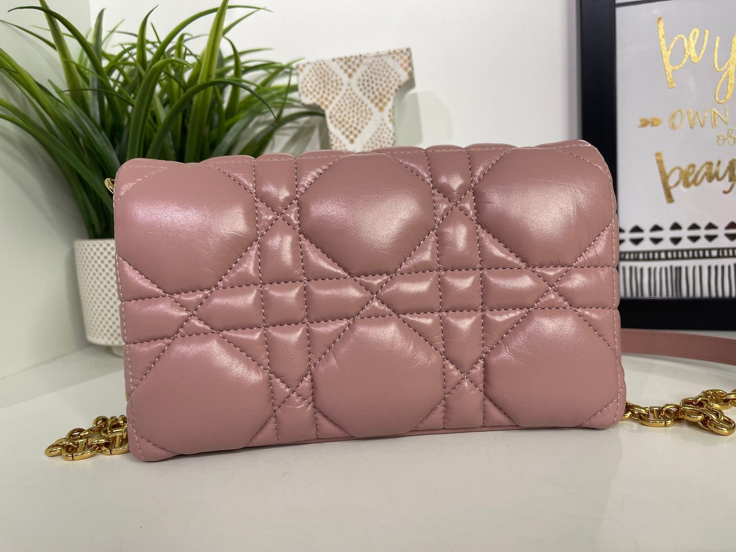 104. Christian Dior Pink Macrocannage Mini Caro