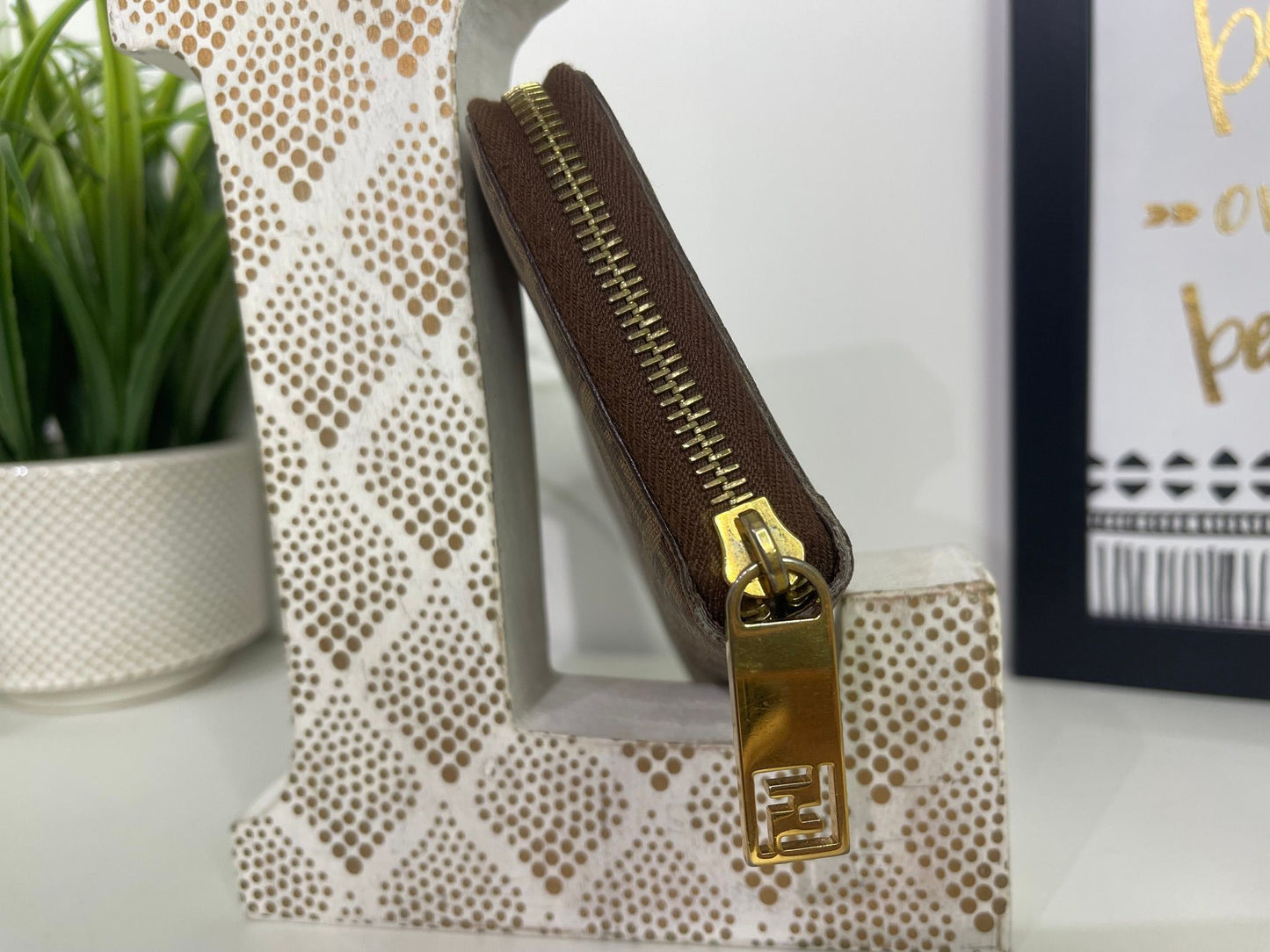 88. Fendi Zucchino Coated Canvas Zippy Wallet