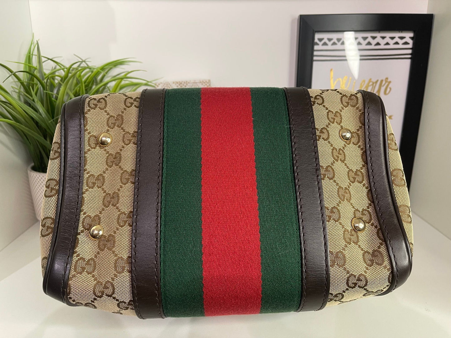 38. Gucci Sherry Line Boston 25 w/ Strap