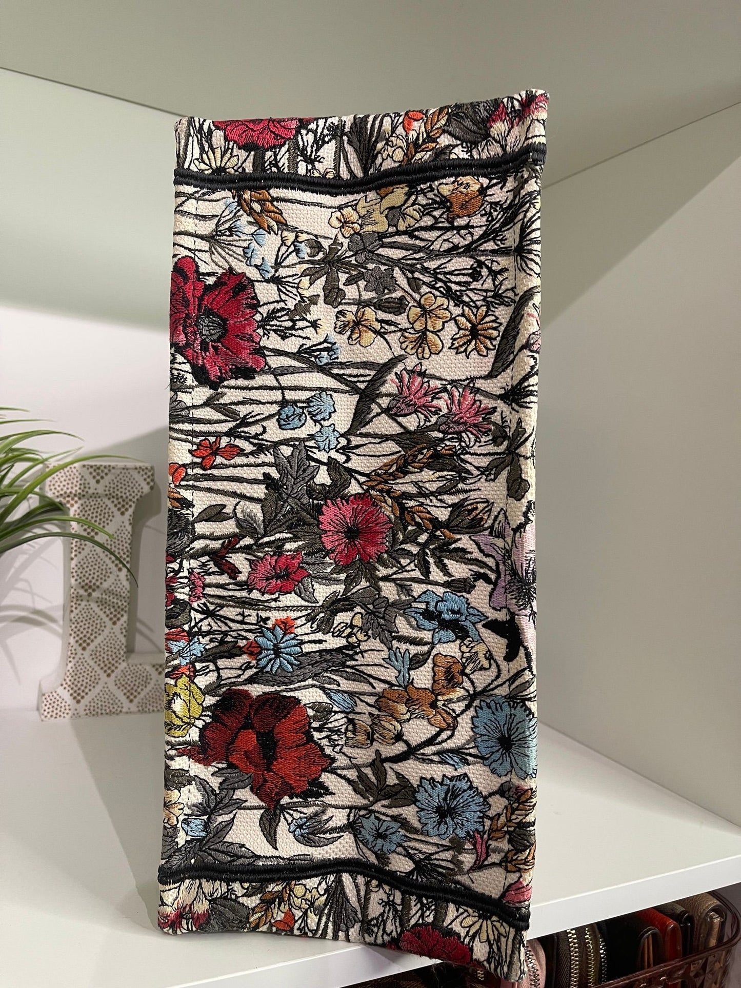 110. Christian Dior Medium Floral Book Tote