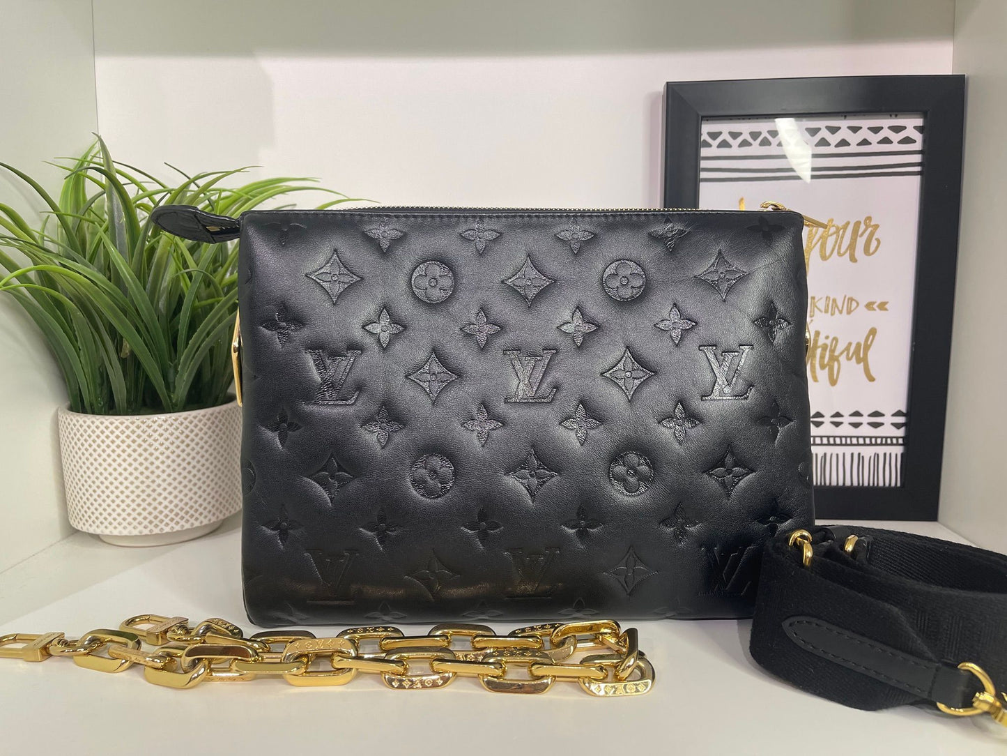 24. Louis Vuitton Black Coussin PM