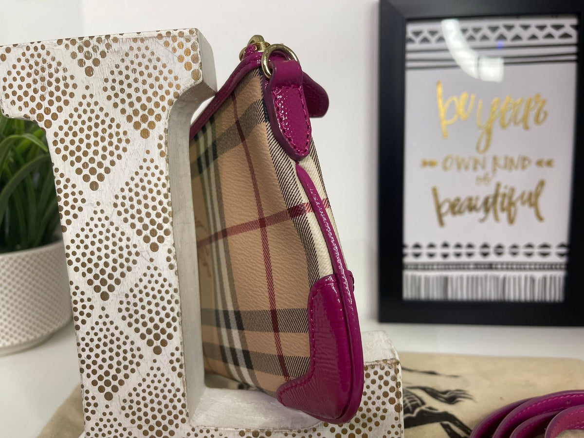 62. Burberry Haymarket Peyton Crossbody