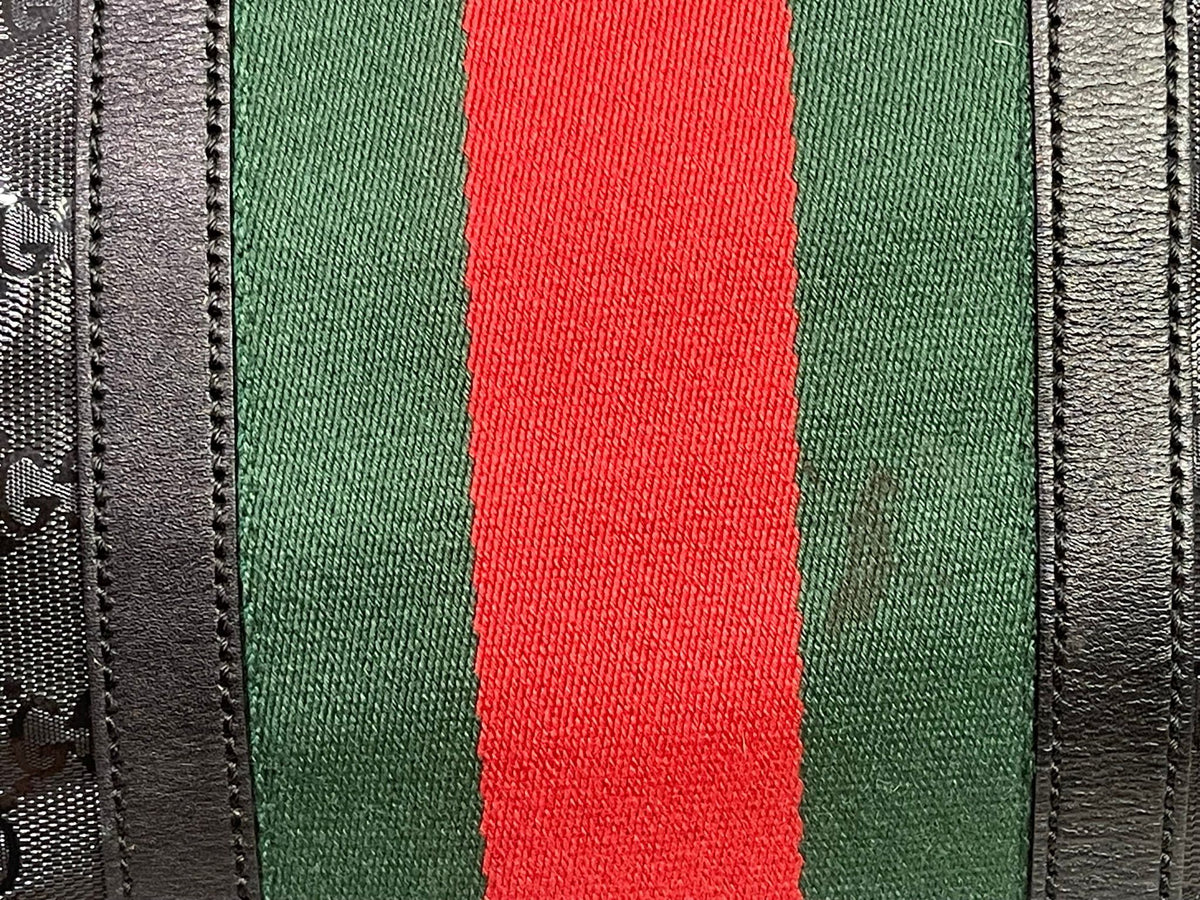 31. Gucci Black Imprime Zip Top Tote