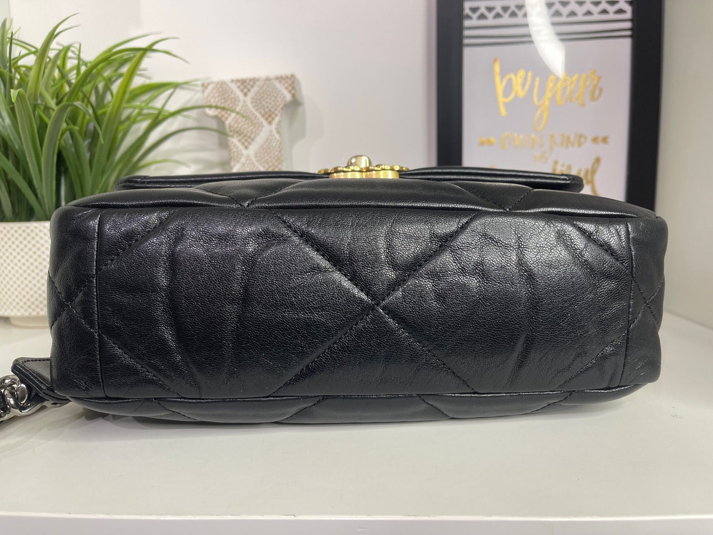 35. Chanel 19 Black Small Shoulder Bag