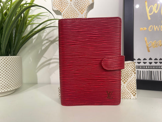 46. Louis Vuitton Red Epi Agenda PM