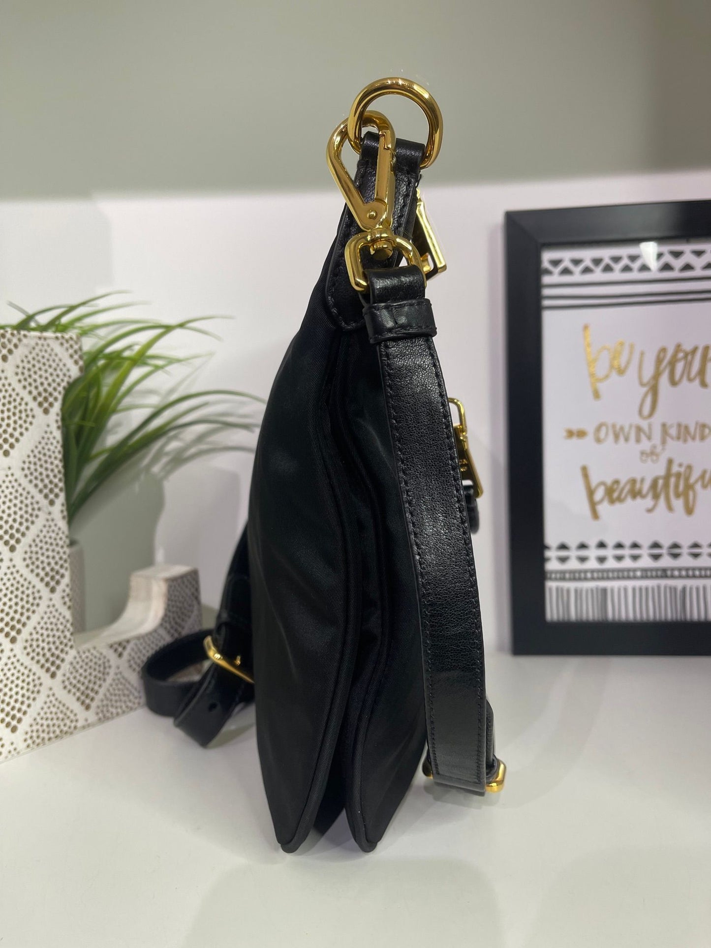 48. Prada Black Nylon Crossbody Messenger