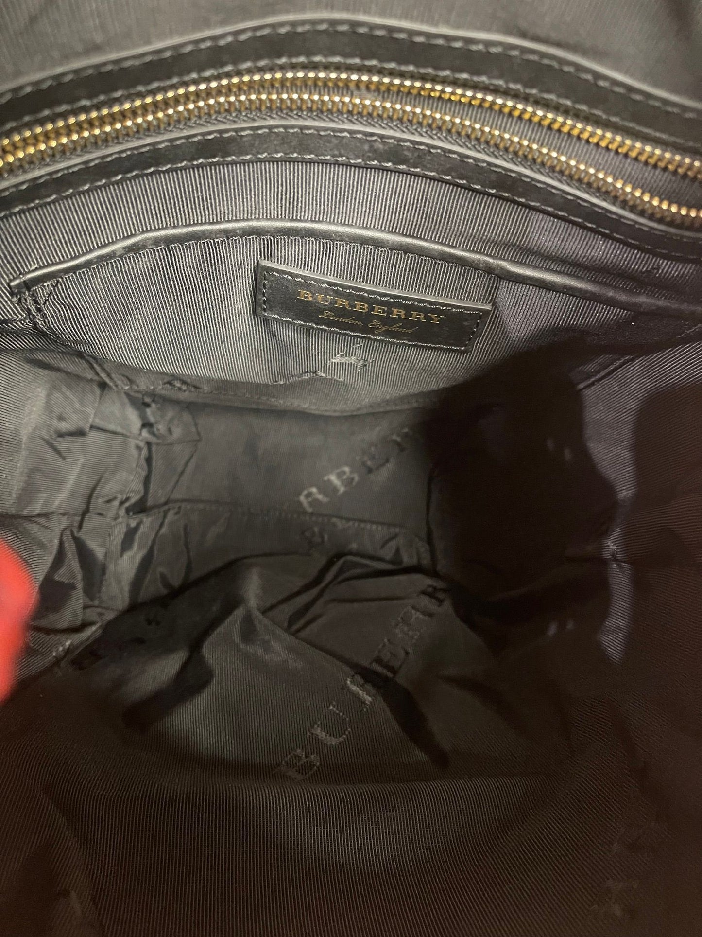 11. Burberry Nylon Red/Black Snake Print Backpack