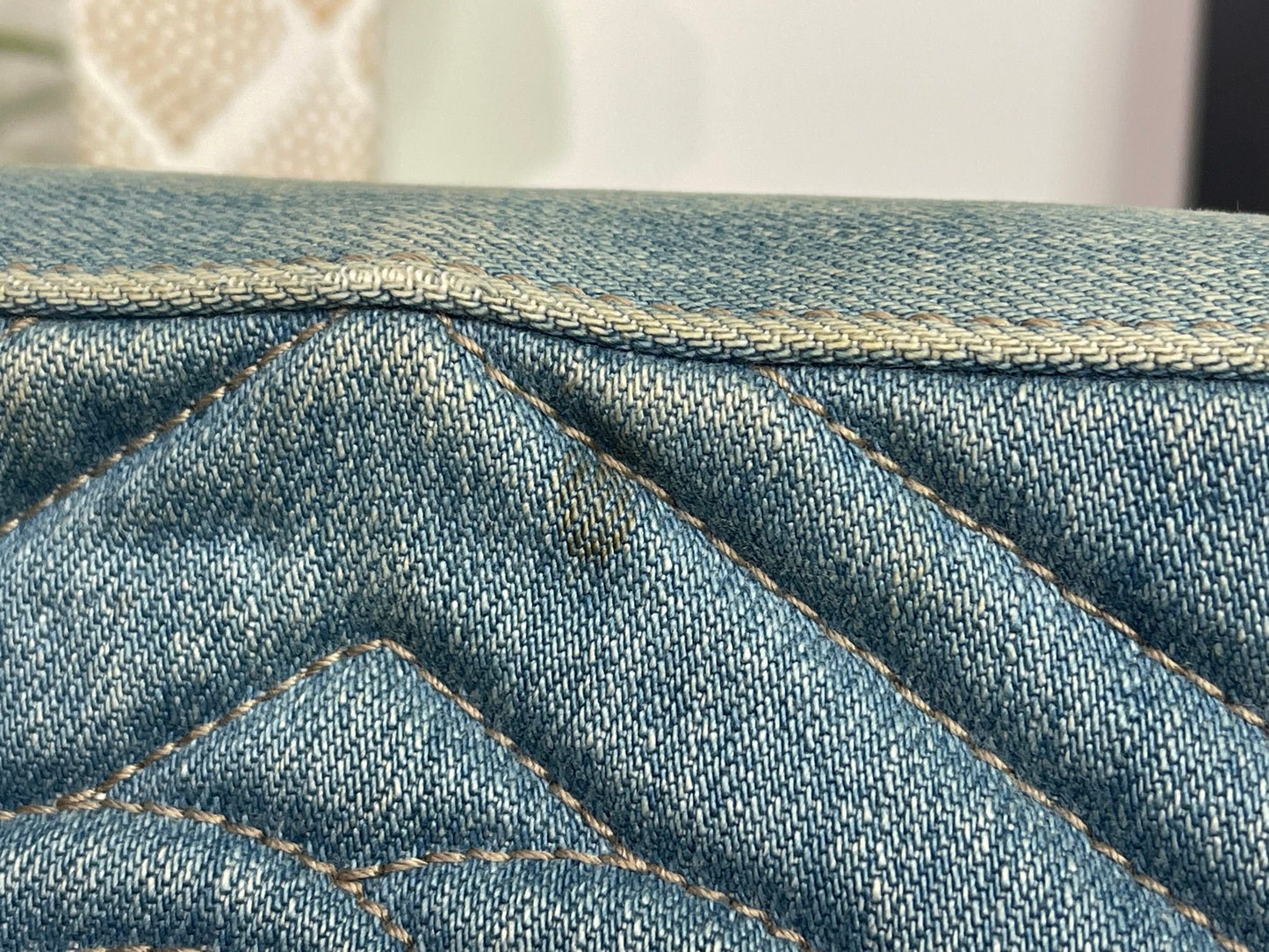 75. Gucci Denim Camera Bag
